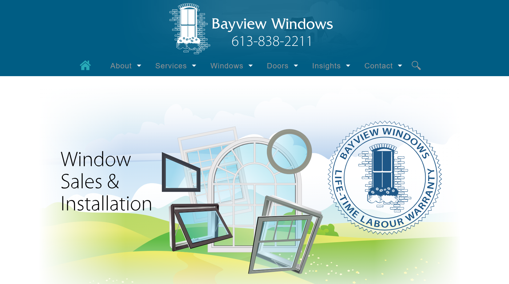 Bayview windows homepage