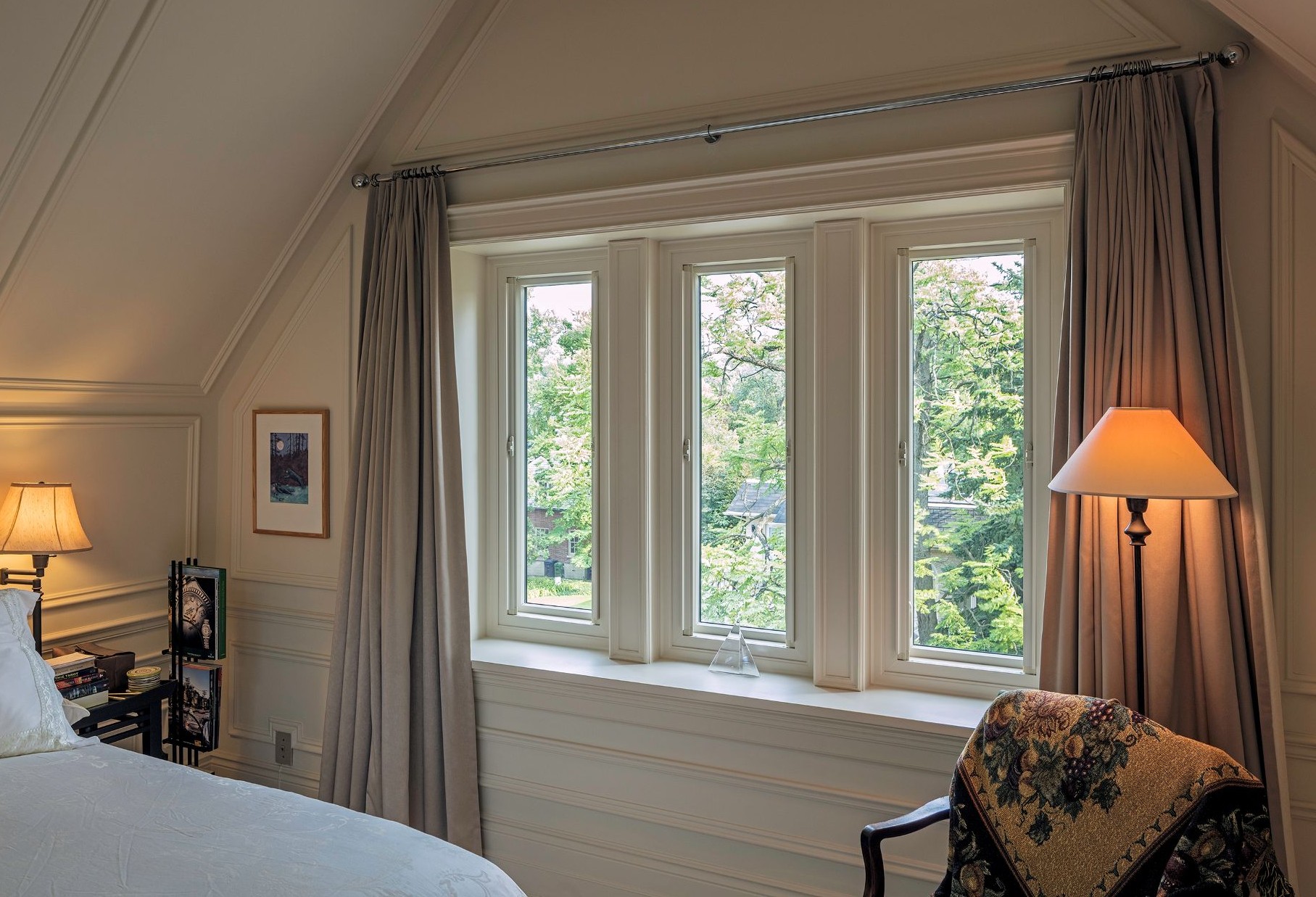 bedroom with energy-efficient windows