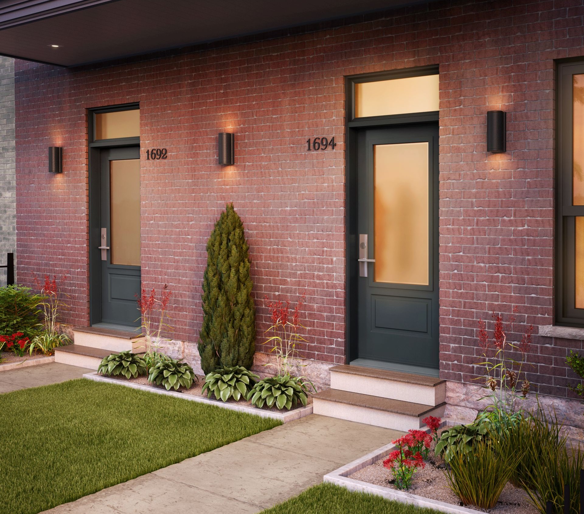 house with steel front door