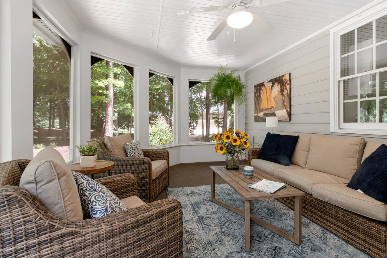 rustic sunroom