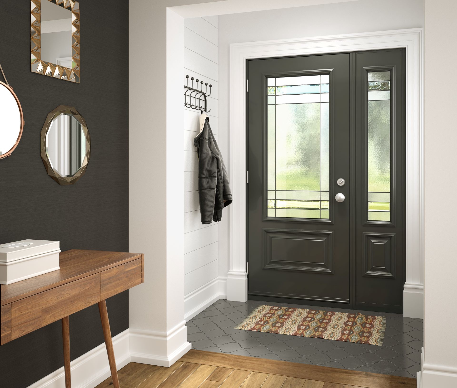 matte black front door
