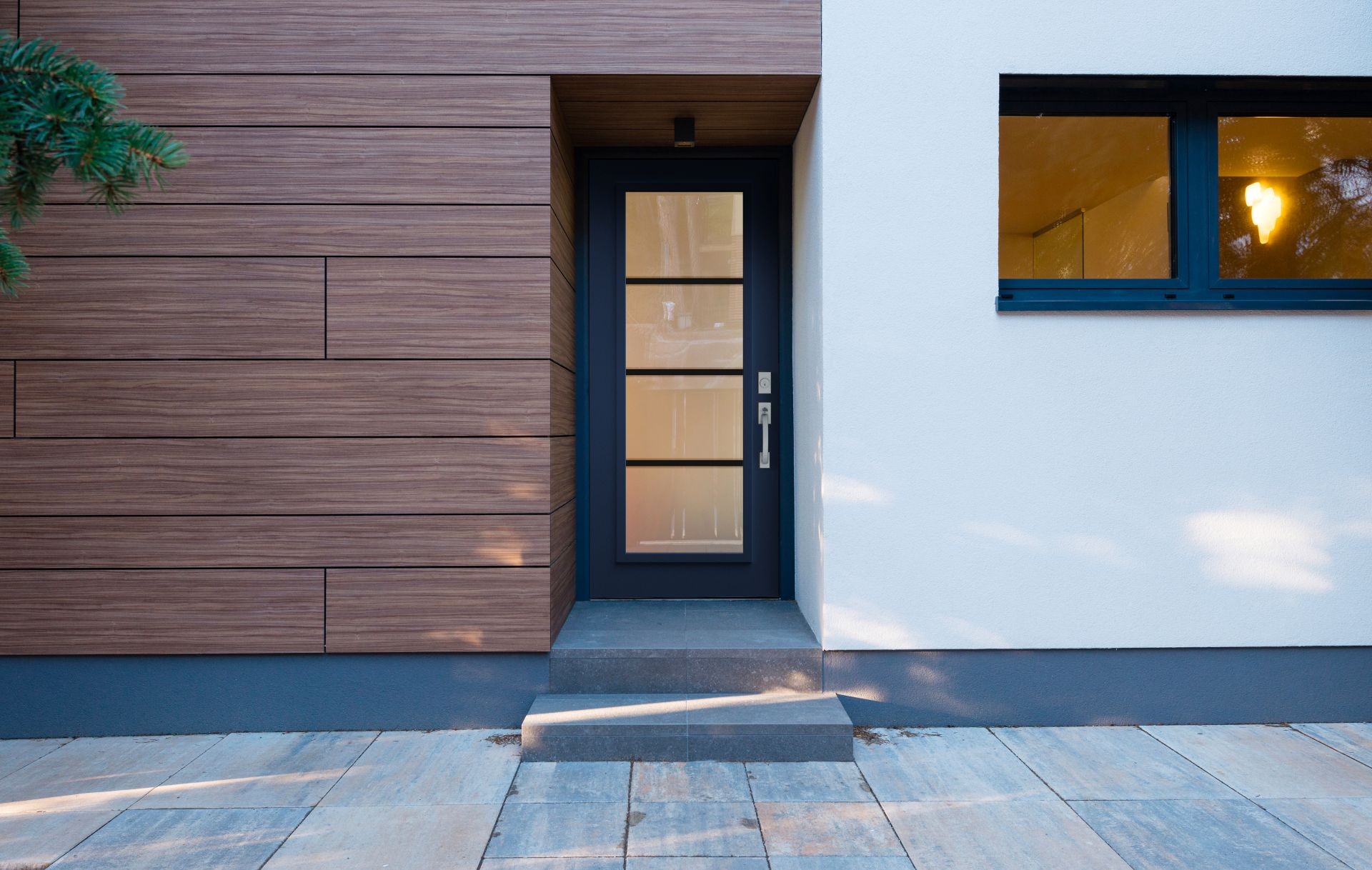 blue front door