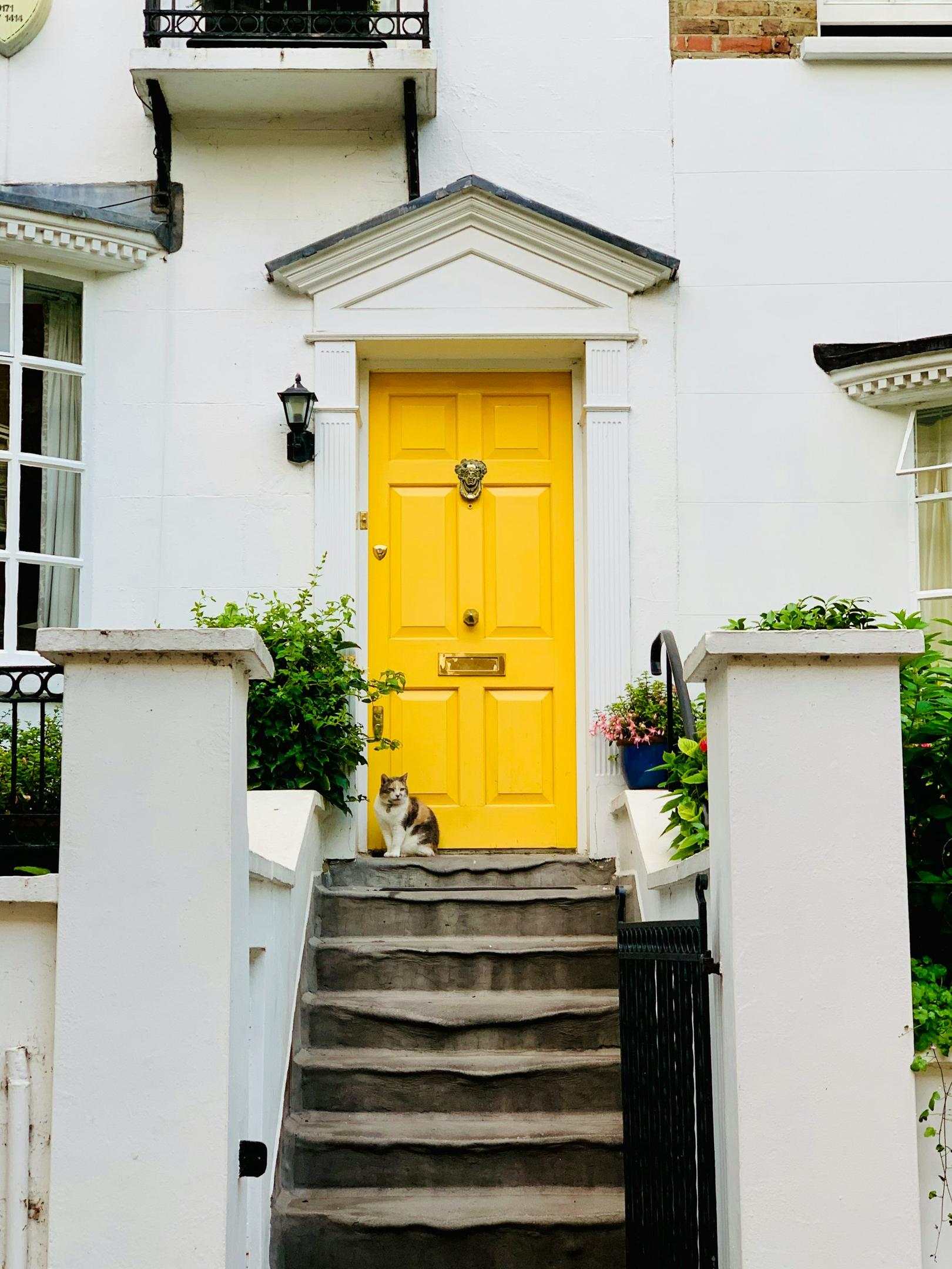 yellow front door