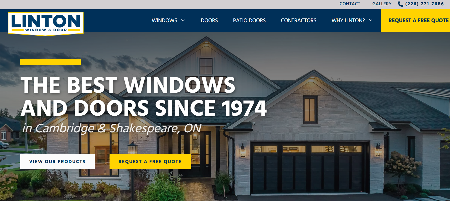 Linton Window & Door homepage