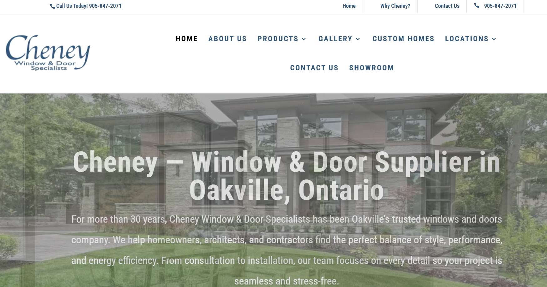 Cheney Window and Door Specialists homepage