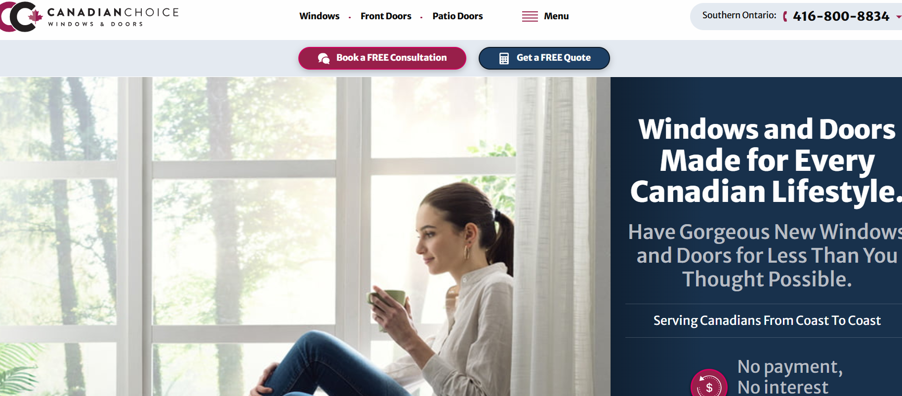 Canadian Choice Windows & Doors homepage