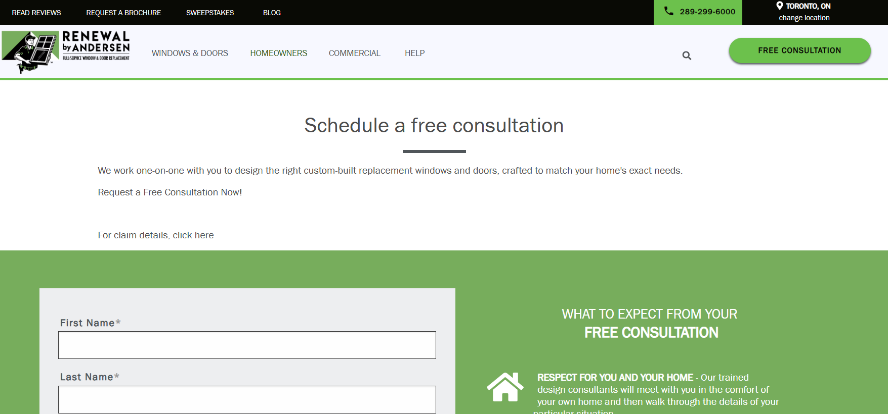 Renewal by Andersen homepage