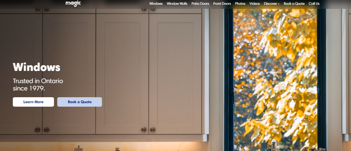 Magic window company Brampton homepage
