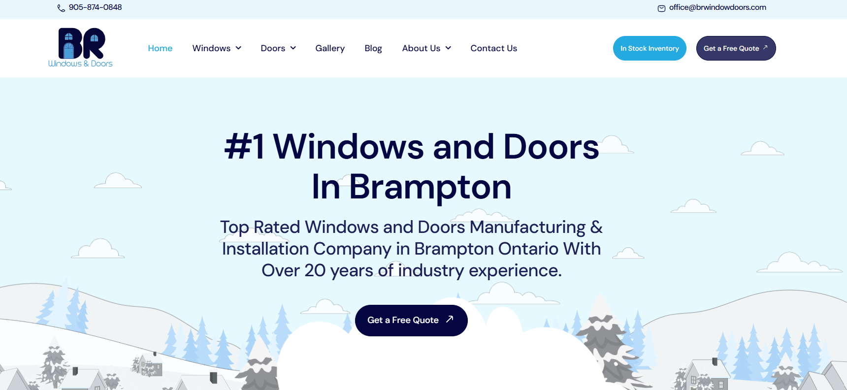 BR Windows & Doors homepage