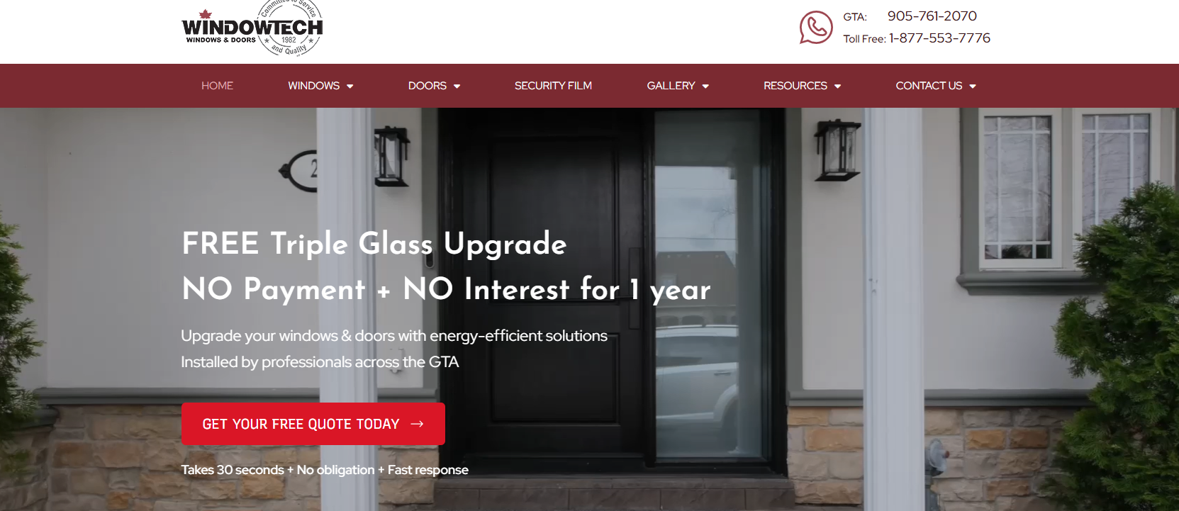 WindowTech Windows & Doors Brampton homepage