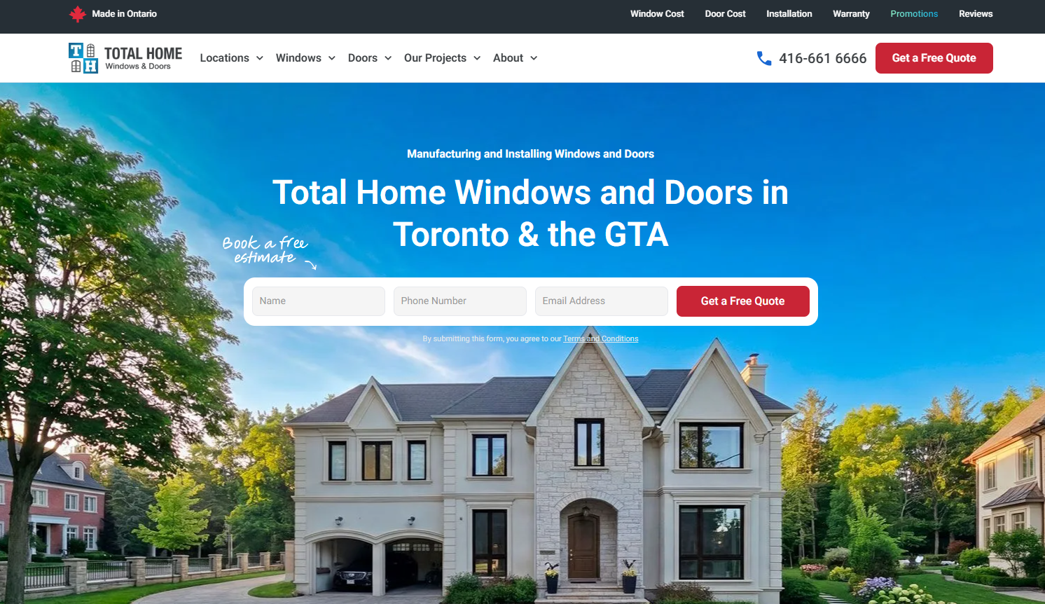 Total Home Windows & Doors homepage