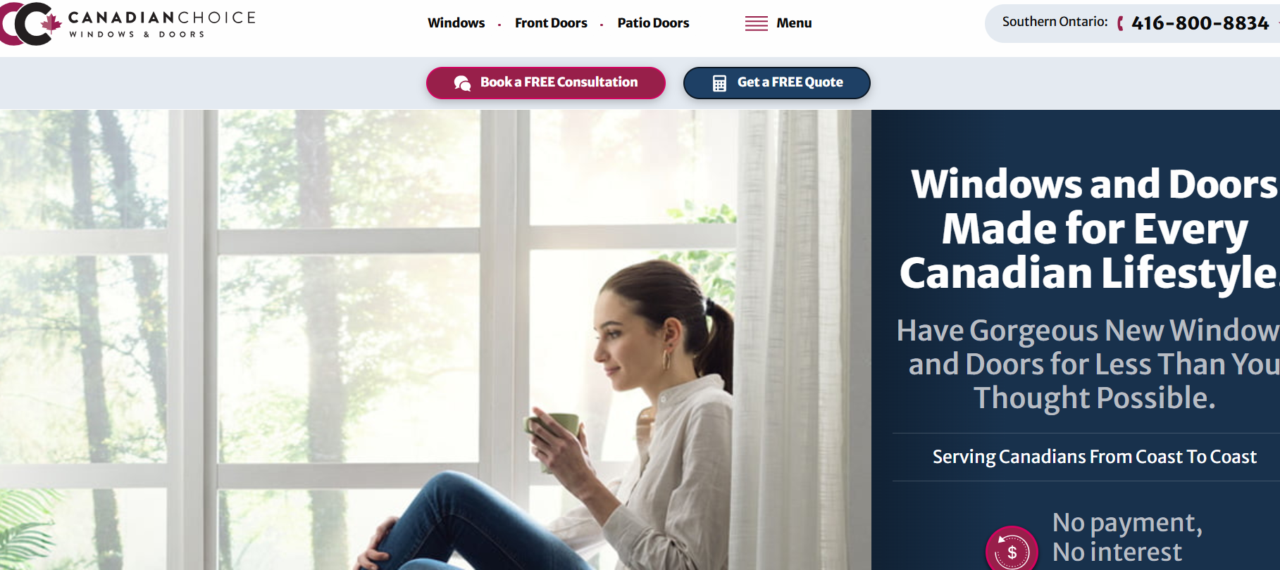 Canadian Choice Windows & Doors homepage
