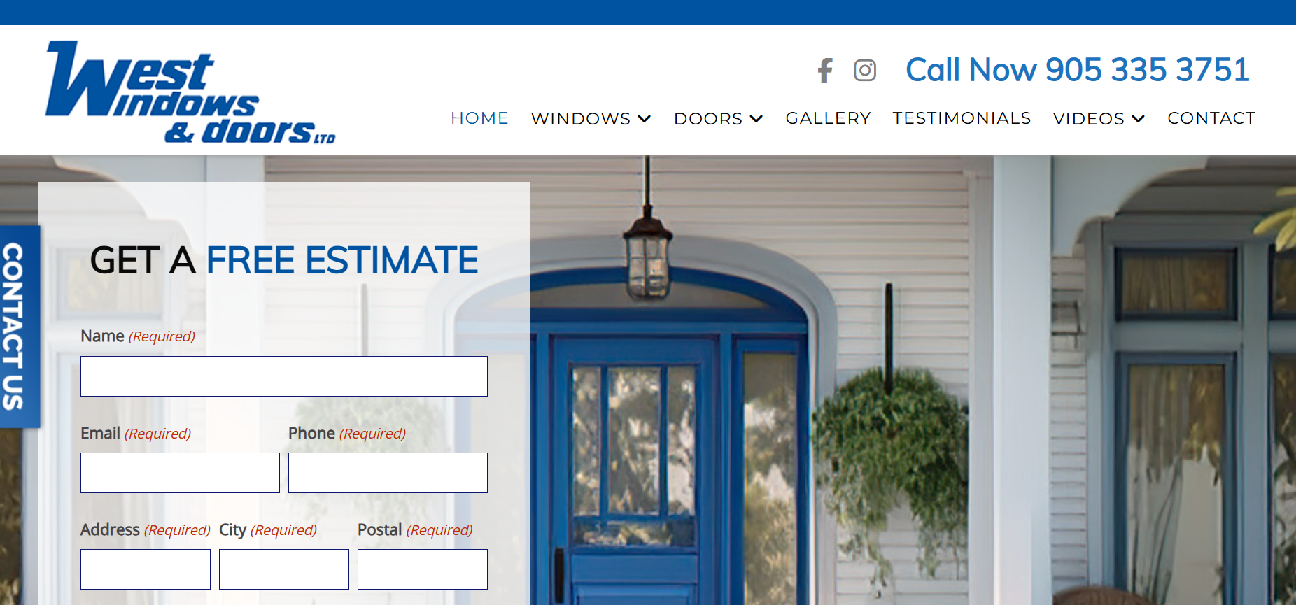 West Windows & Doors homepage