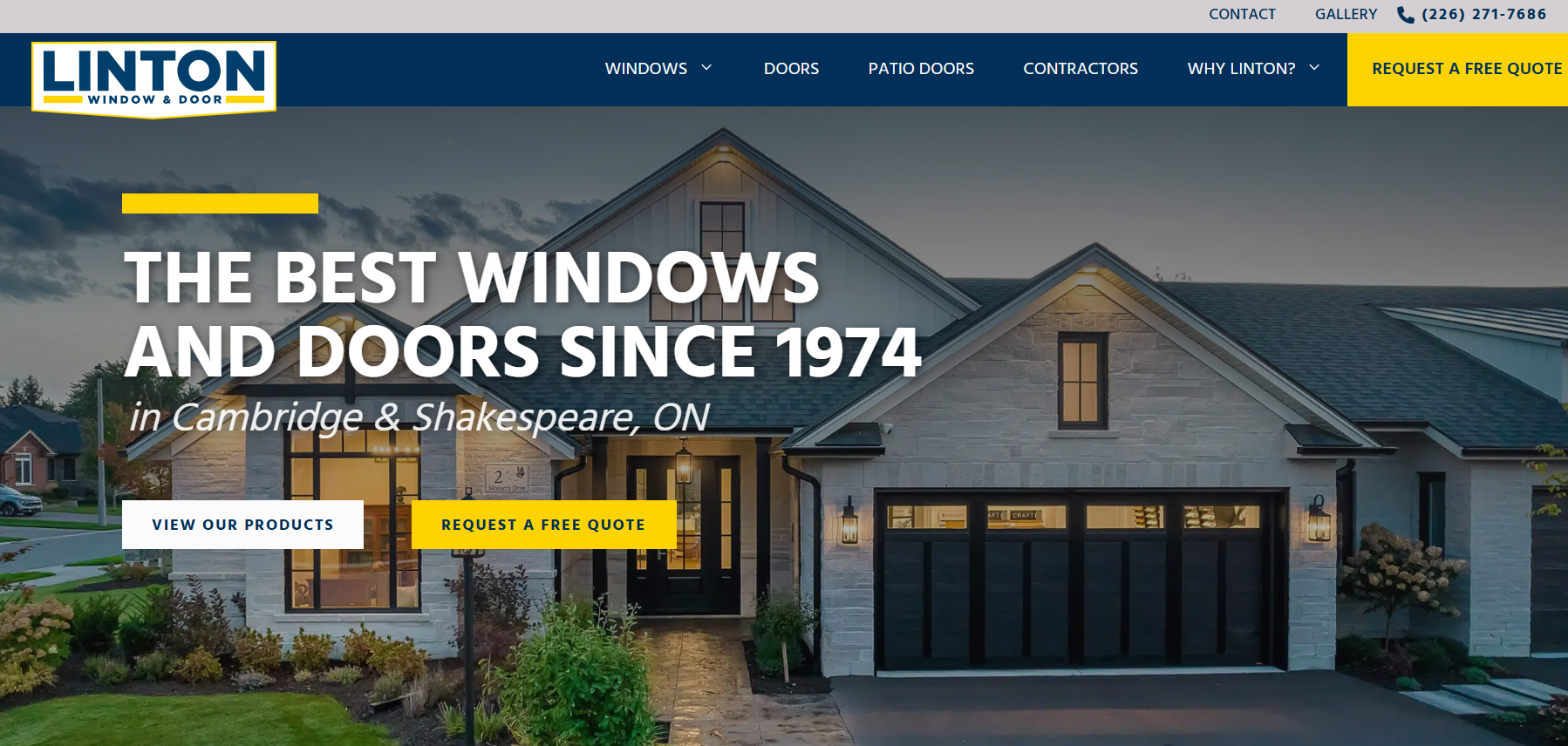 Linton Window & Door homepage