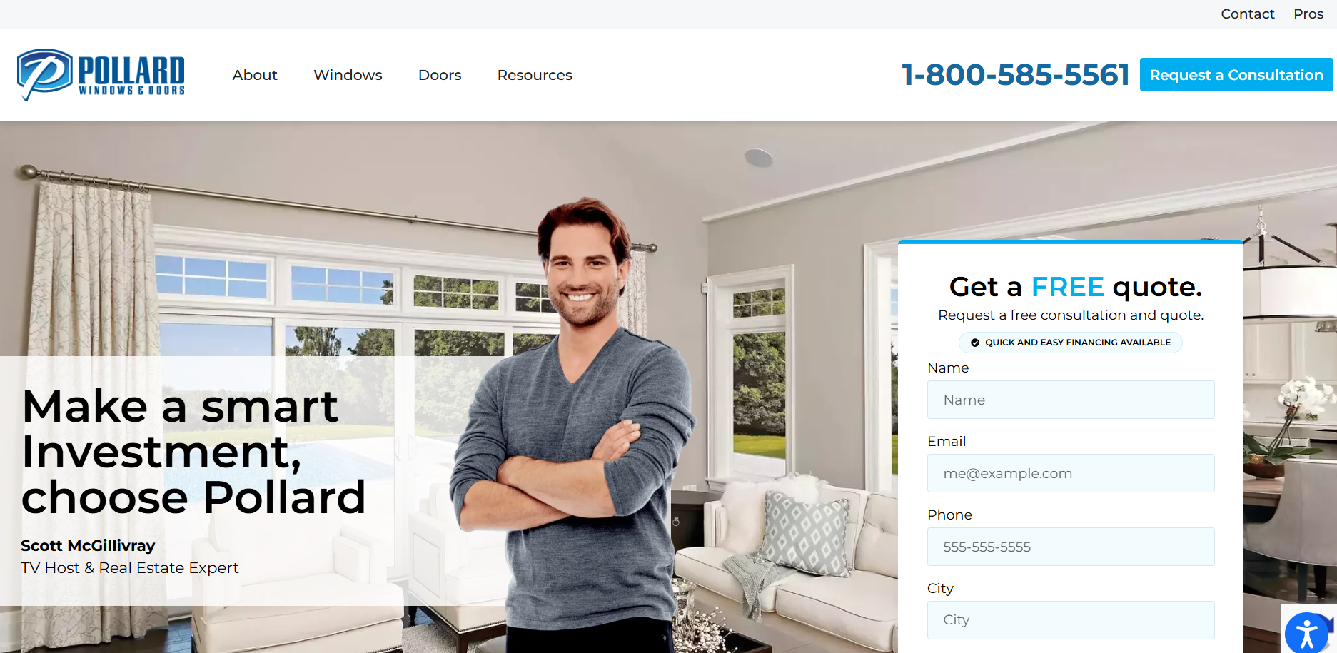 Pollard Windows and Doors homepage
