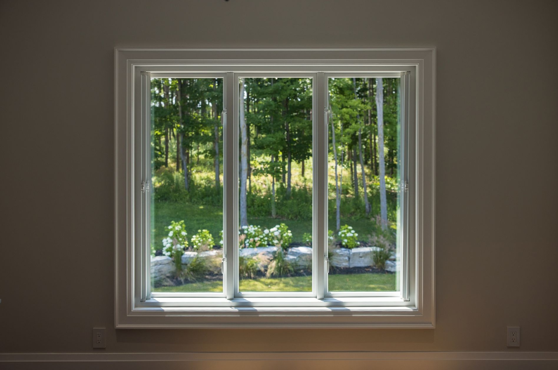 newly installed double-pane casement windows