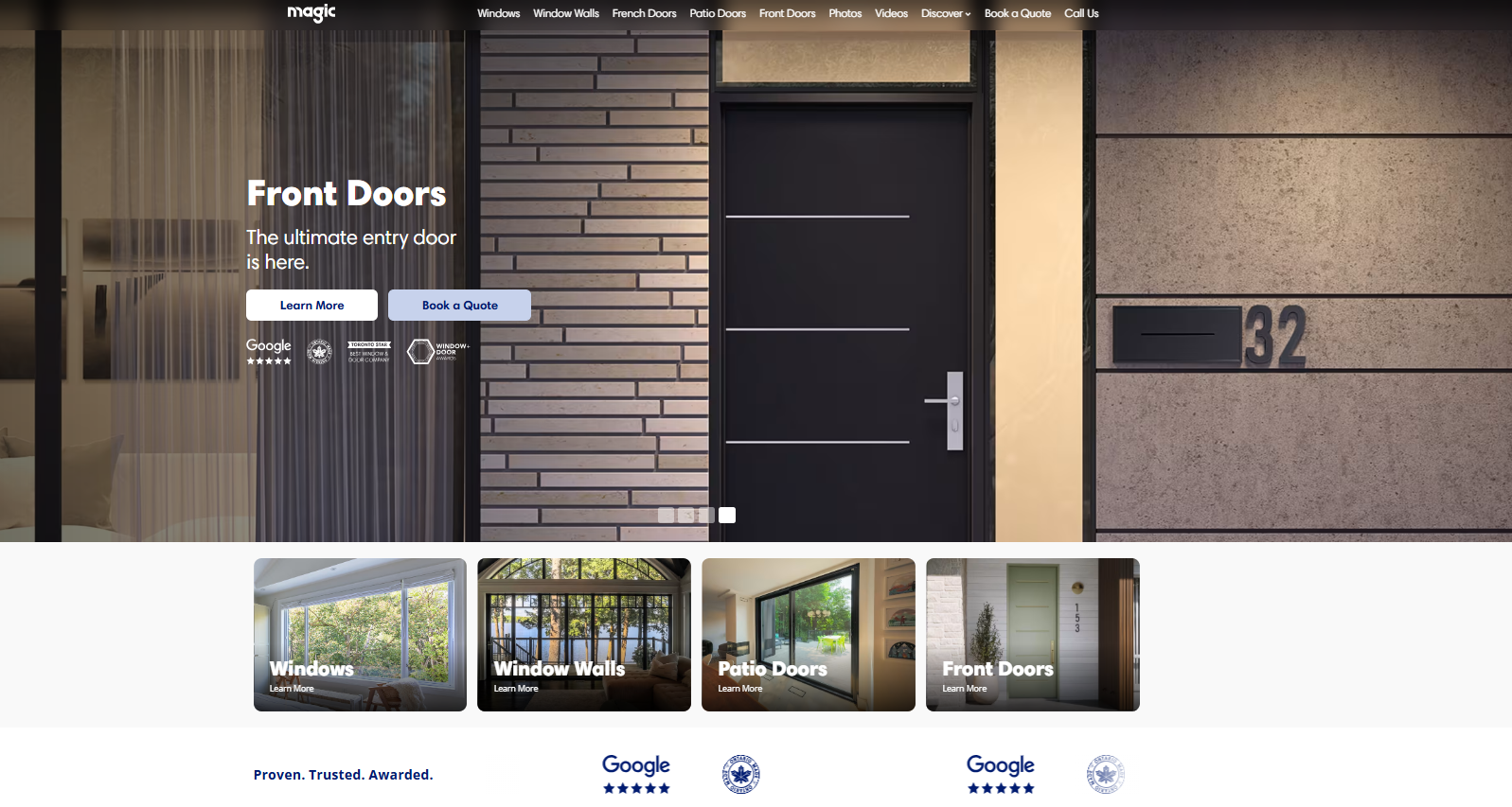 Magic Windows and Doors homepage