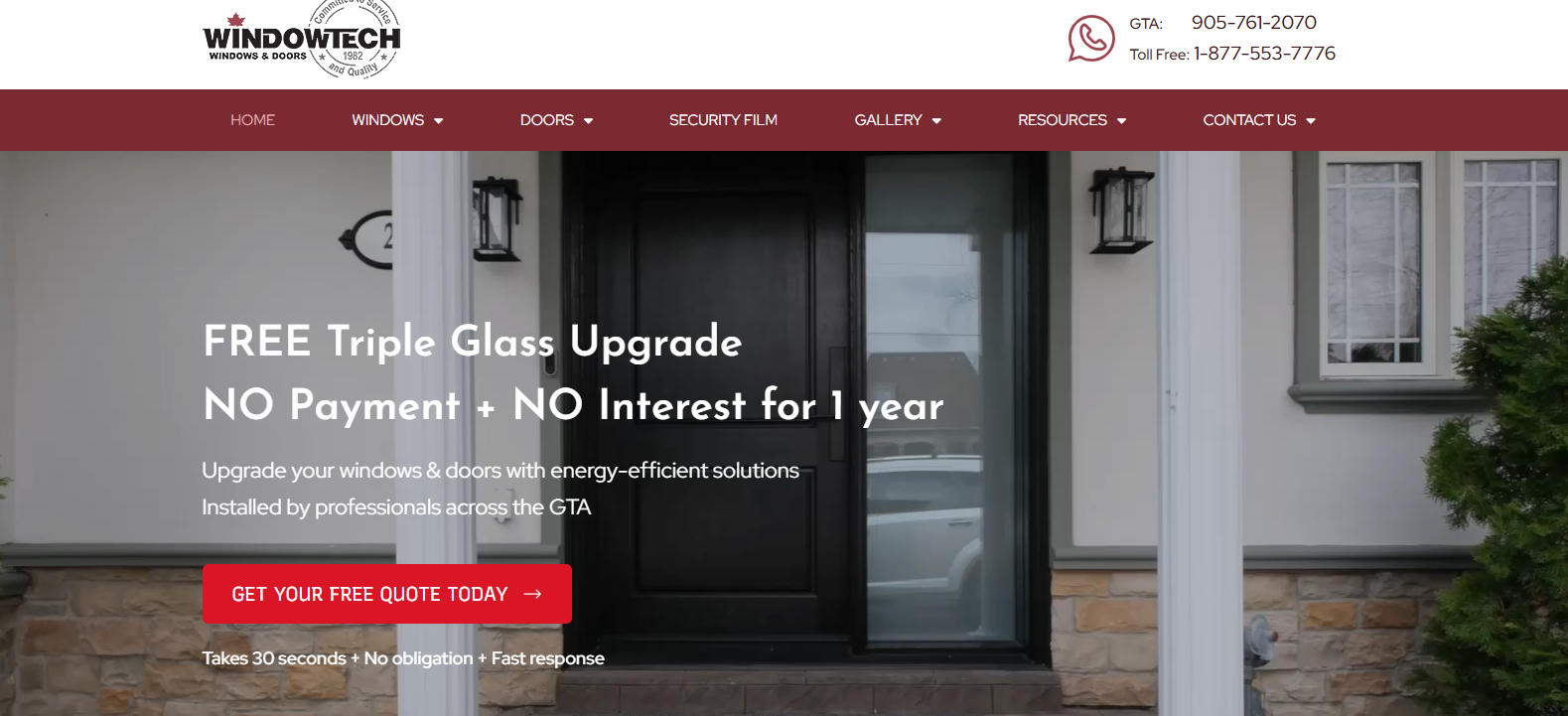 WindowTech Windows & Doors homepage