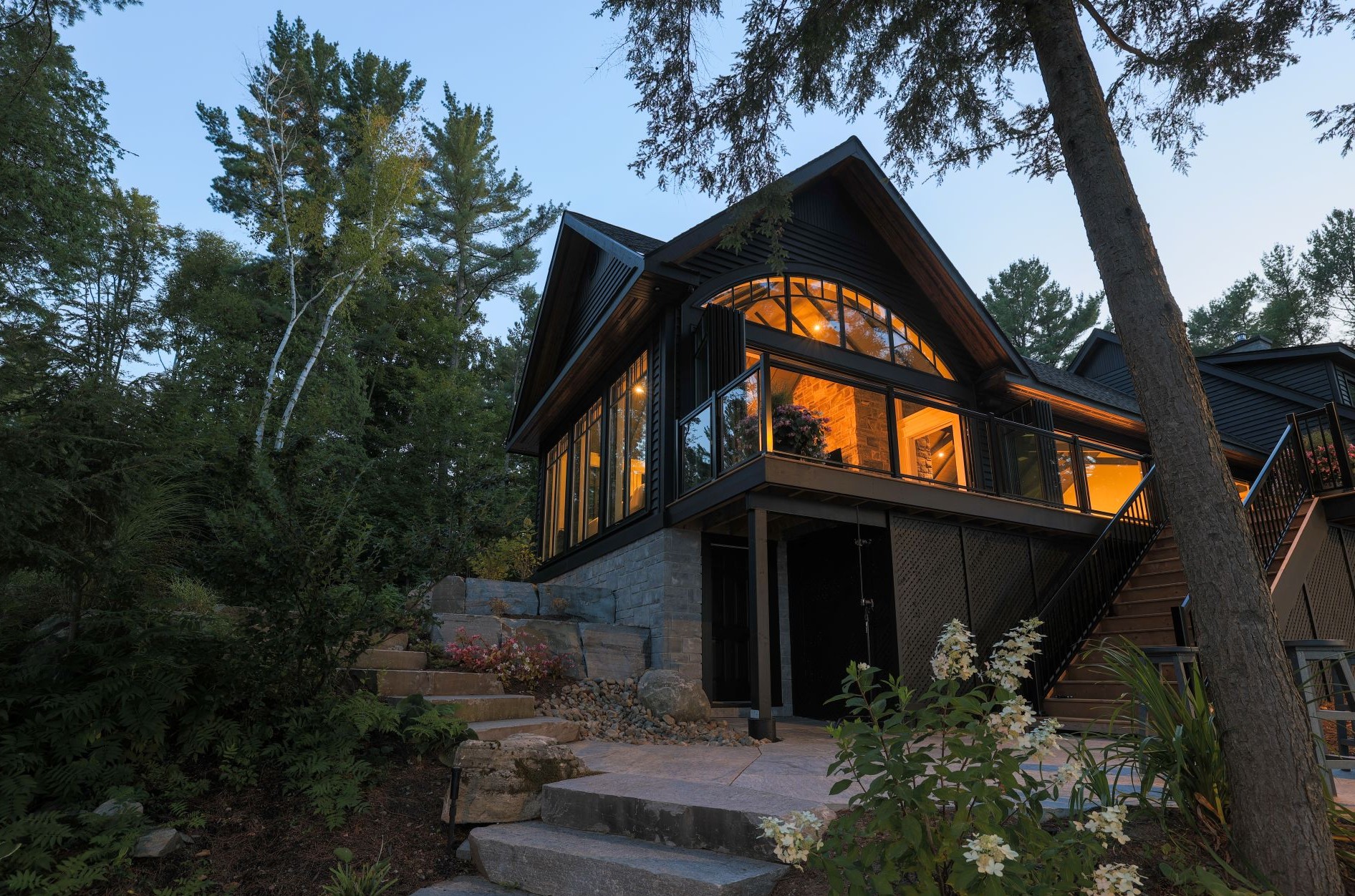 cottage with custom windows