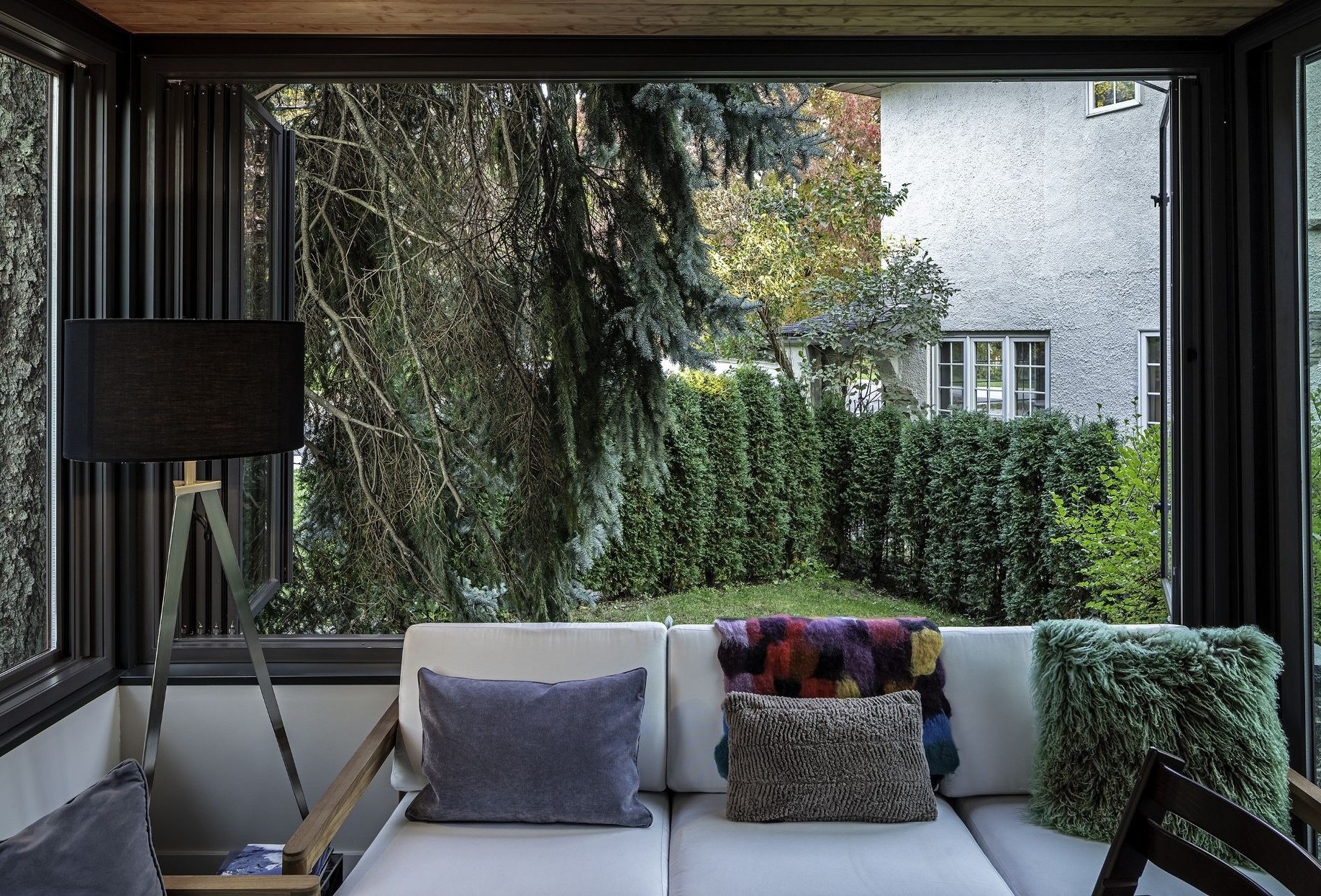 pass-through windows in the living room