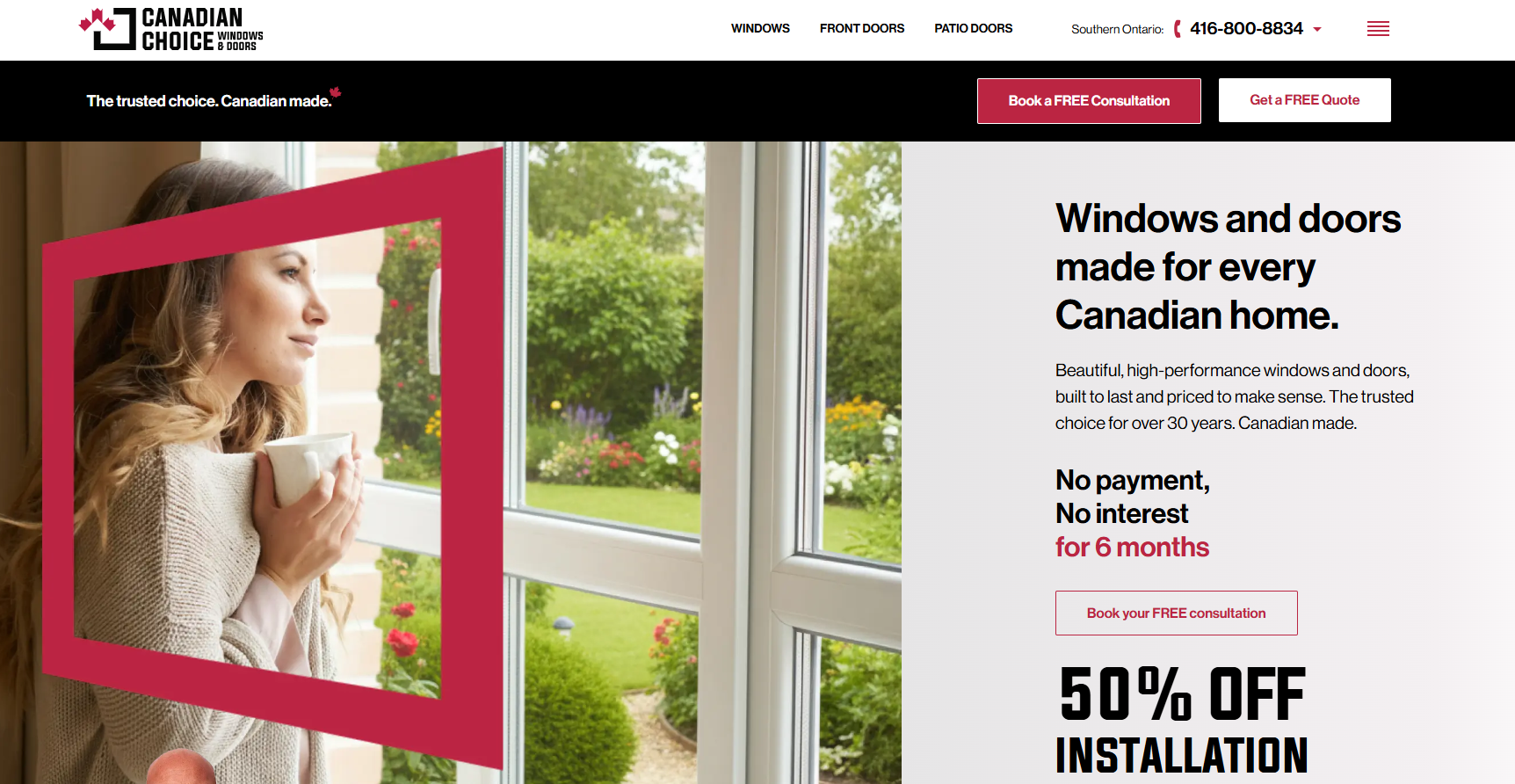 Canadian Choice Windows & Doors homepage