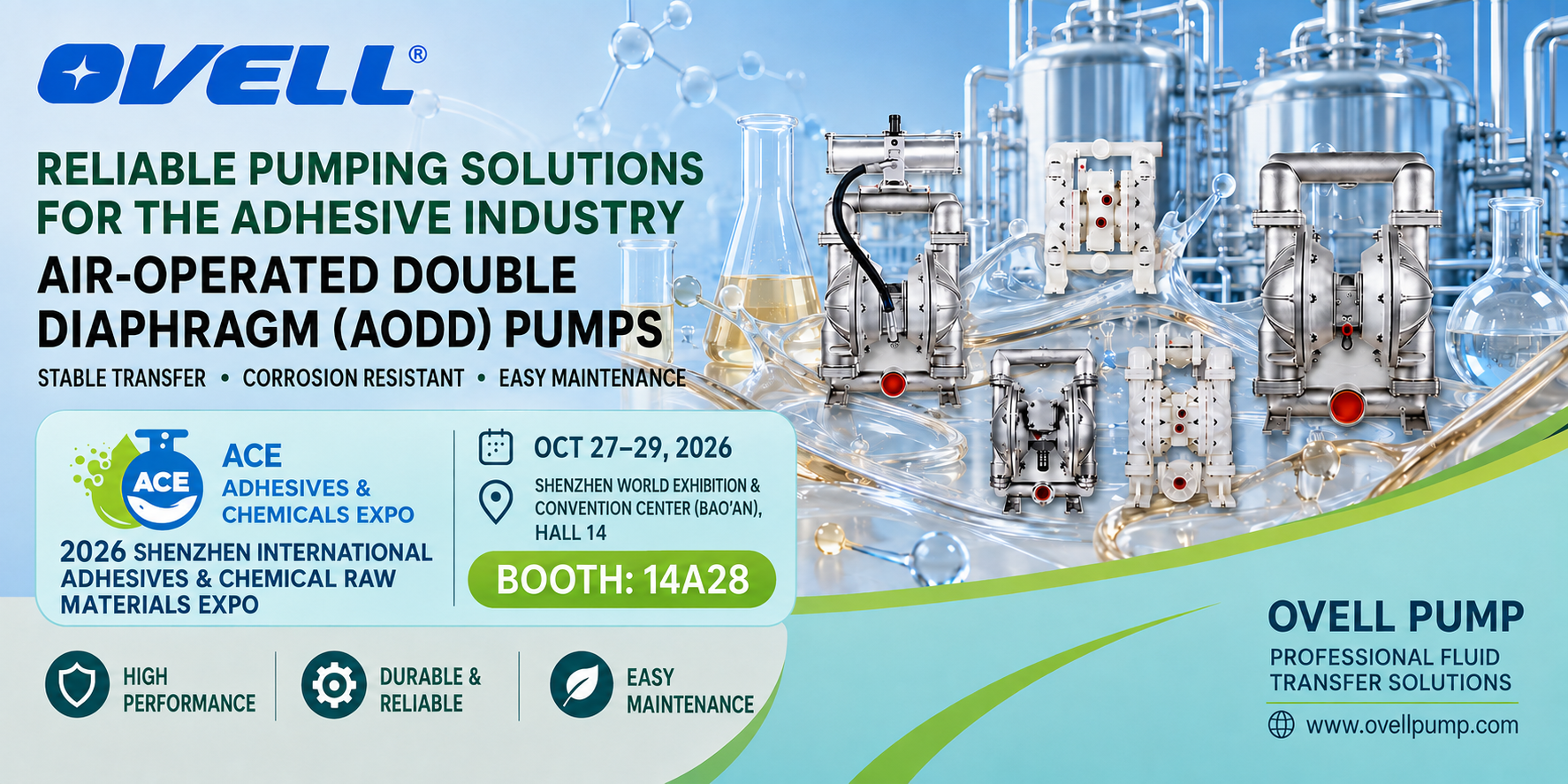 AODD Pump for Adhesives at ACE Shenzhen 2026