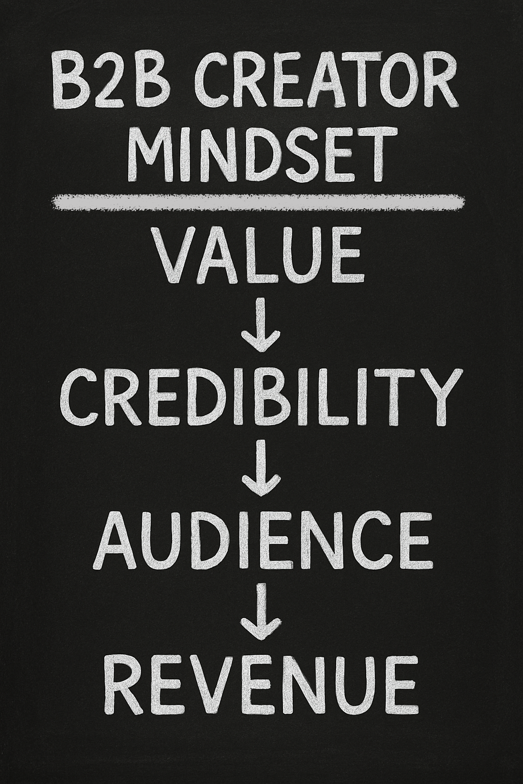 Graphic showing the B2B creator growth flow.