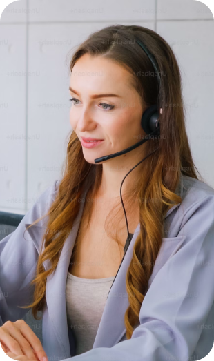 woman looking at computer