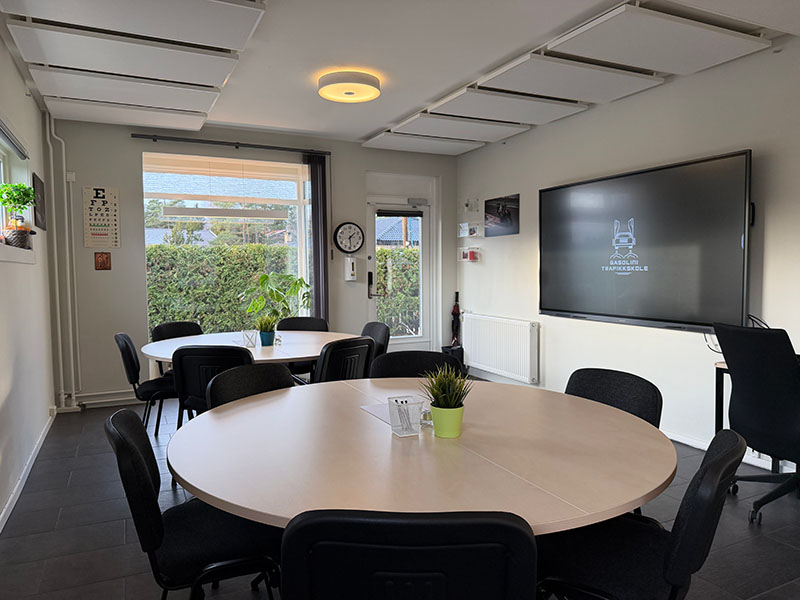 Klasserommet hos Gasolini trafikkskole