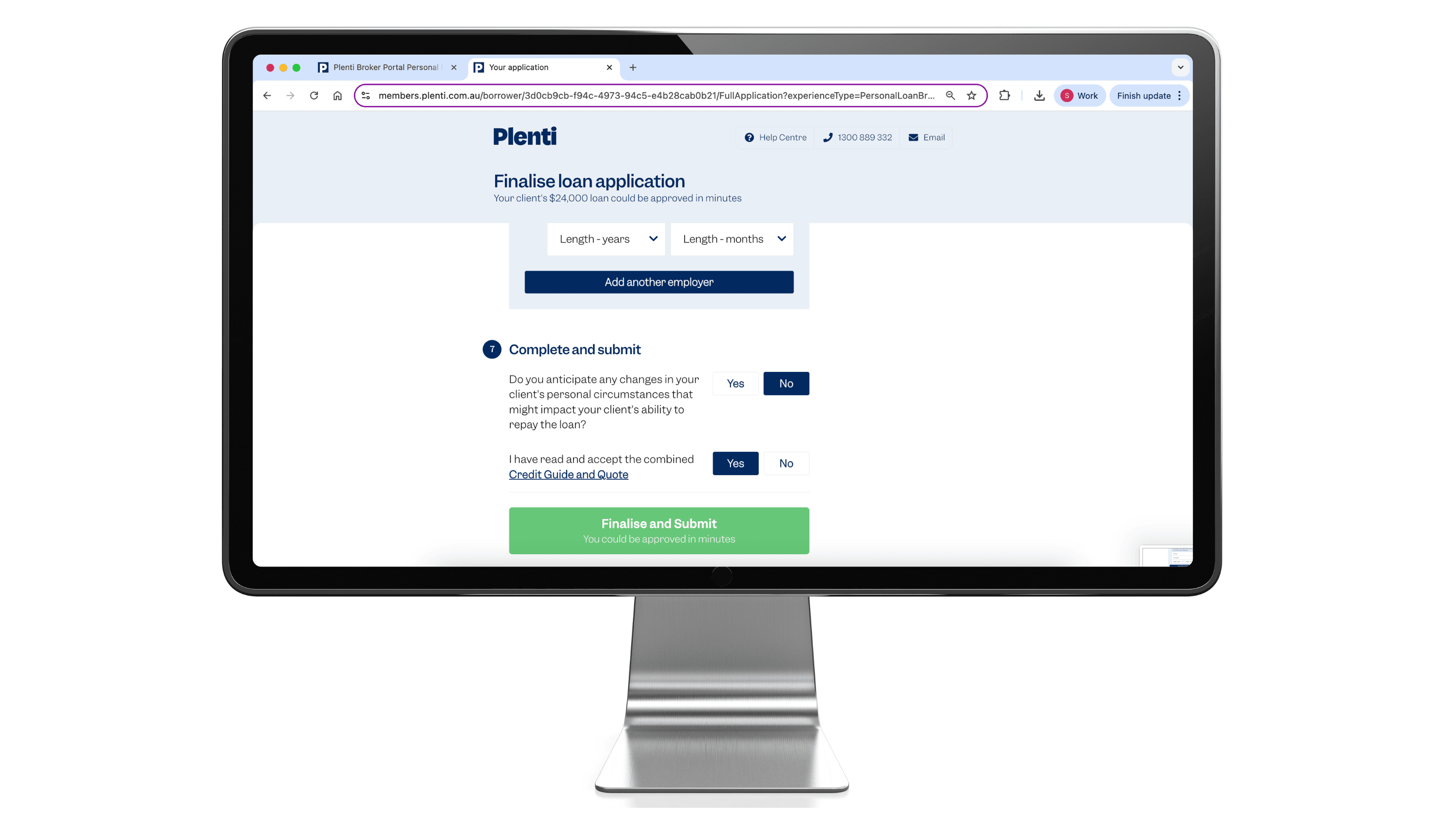Broker uploading settlement documents for a car loan