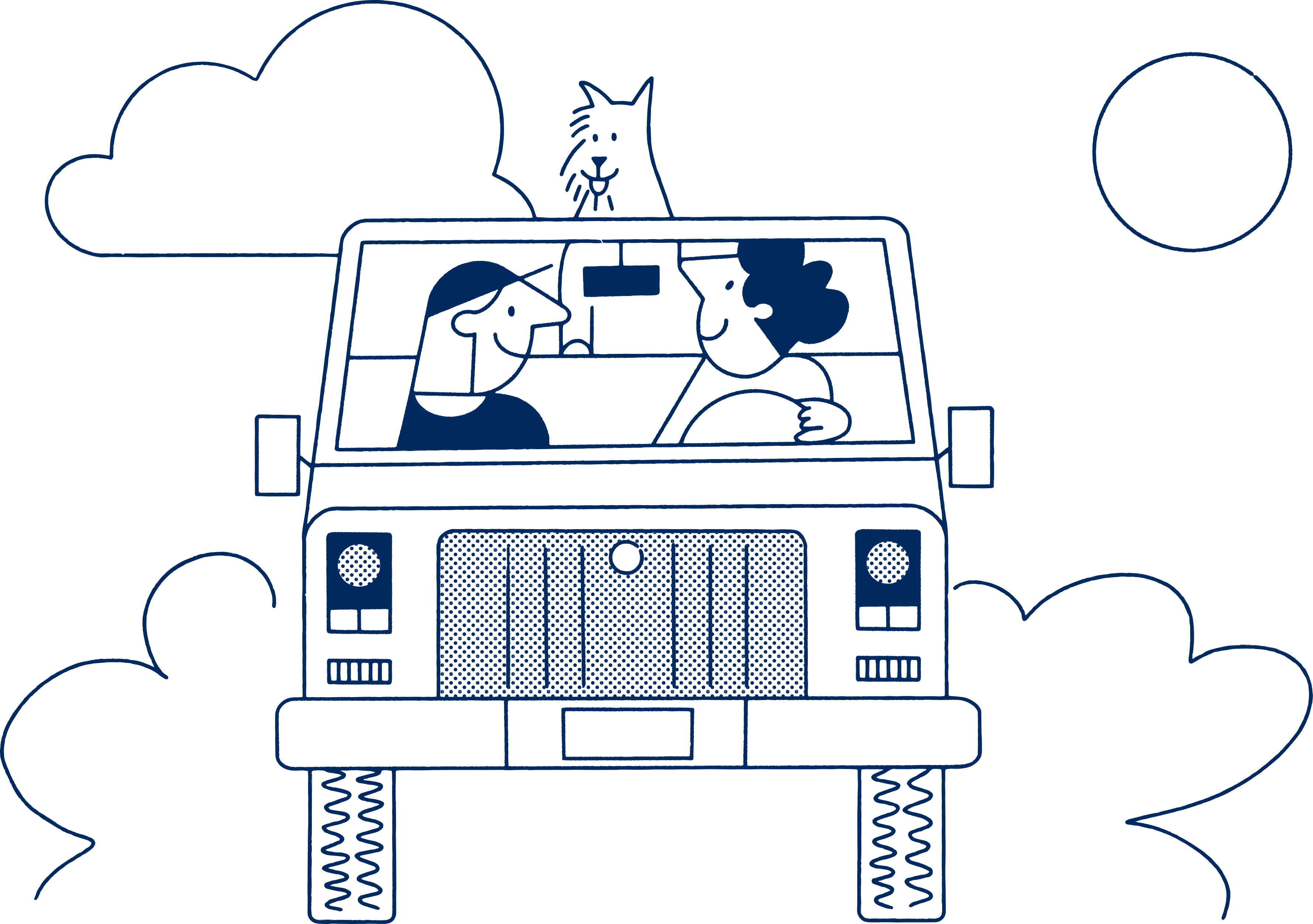 Broker using a laptop to help a client with a consumer automotive loan