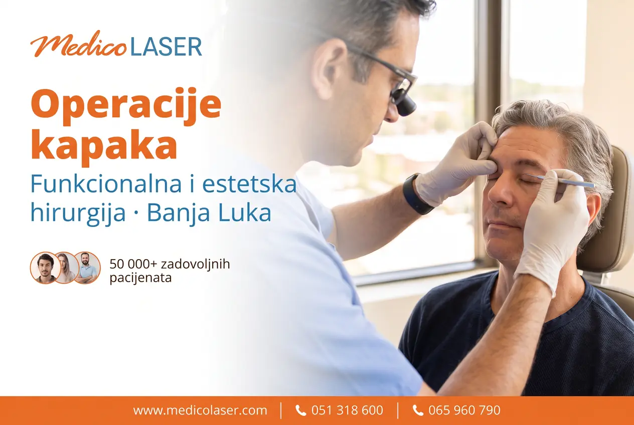 Operacije kapaka - funkcionalna i estetska hirurgija, Medico Laser Banja Luka