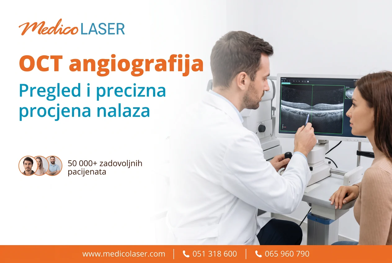 OCT angiografija - snimanje krvnih sudova mrežnjače uz prikaz nalaza na monitoru