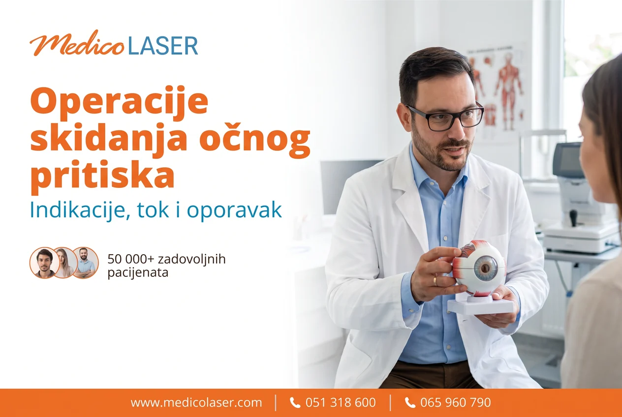 Operaciona sala Medico Lasera tokom hirurškog zahvata na oku