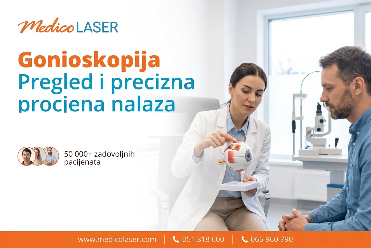 Gonioskopija - pregled komornog ugla oka na aparatu sa digitalnim prikazom
