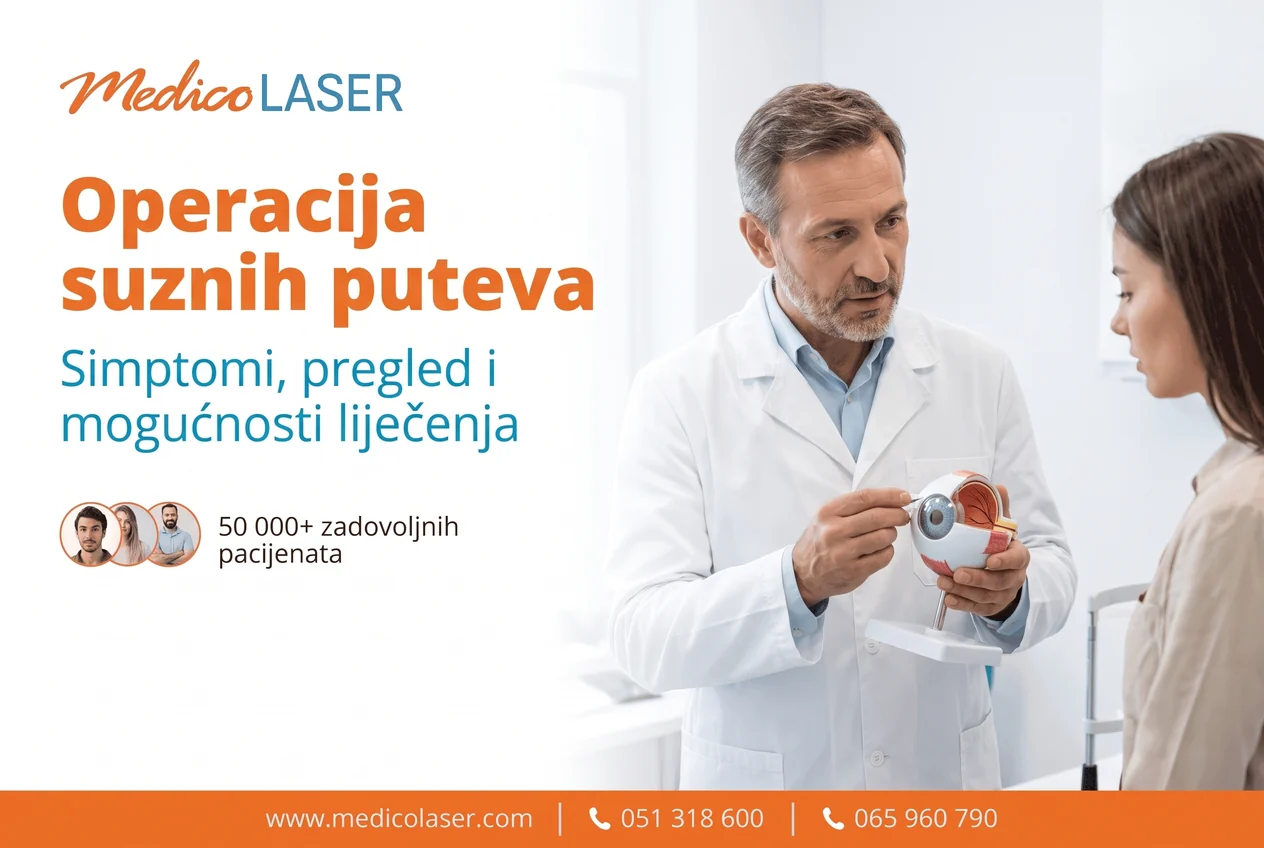 Operacija suznih puteva - hirurg radi uz endoskopski prikaz na monitoru