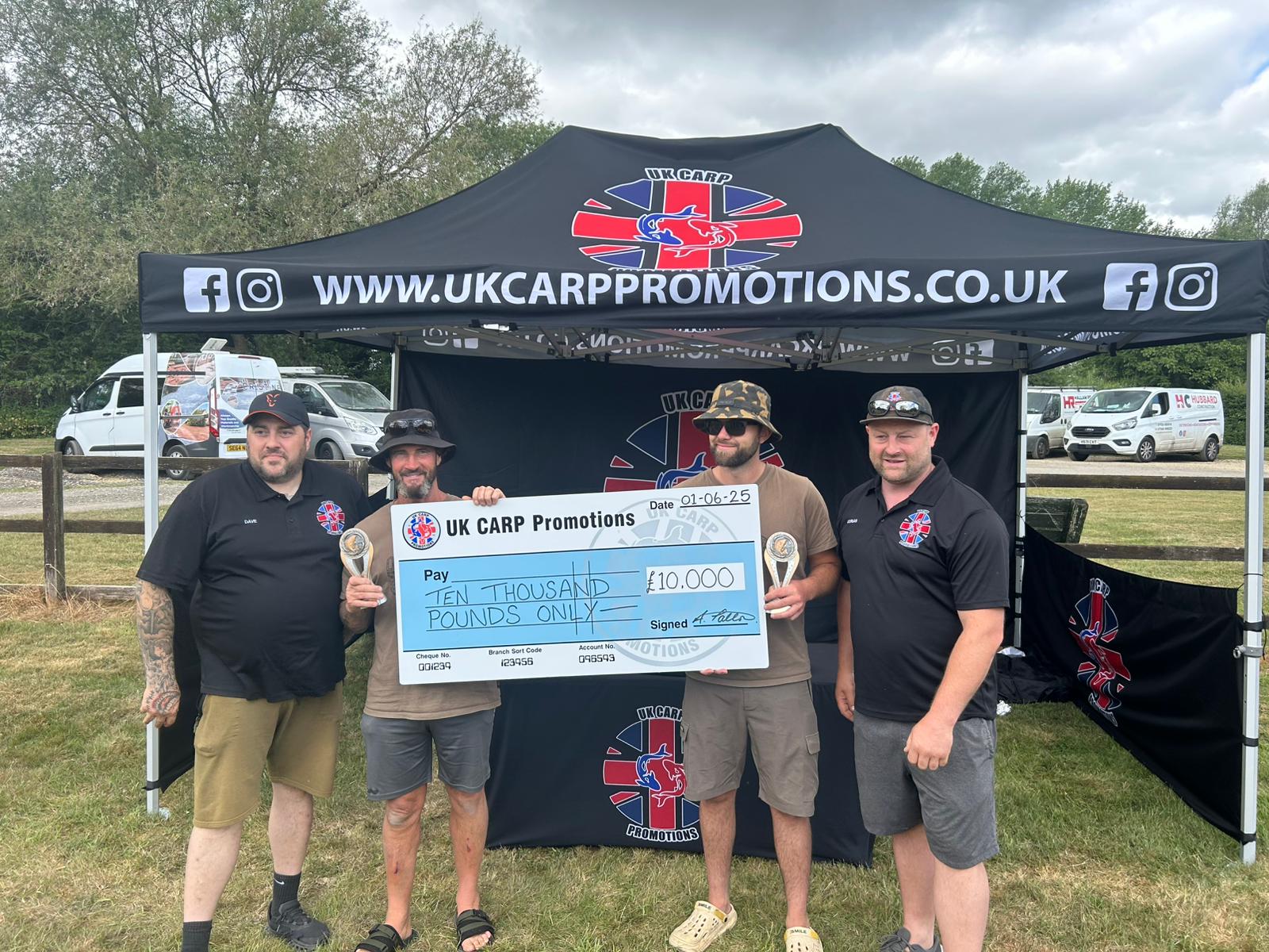 £10,000 UK Carp Promotions competition winners at championship event in June 2025