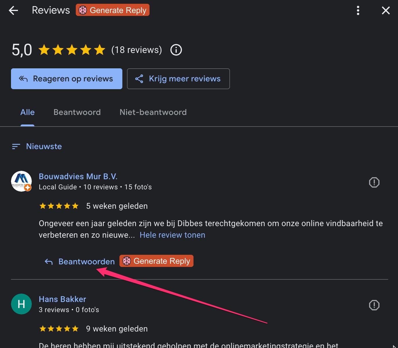 Reply to reviews
