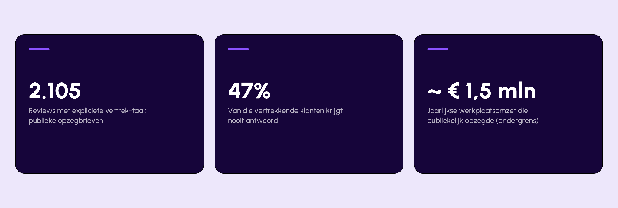 Farewell gap key figures