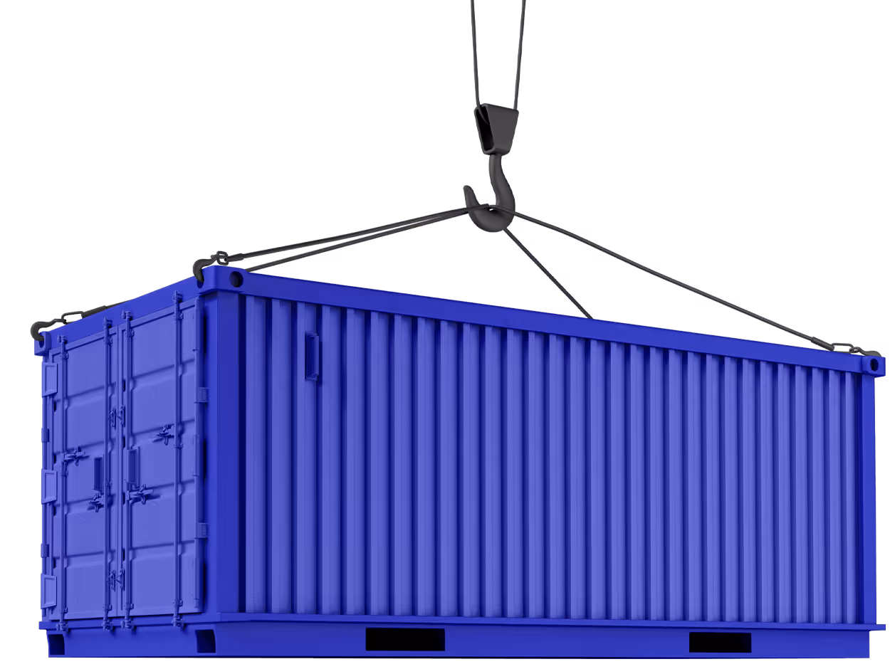 container de transport d'une entreprise de transport à annecy