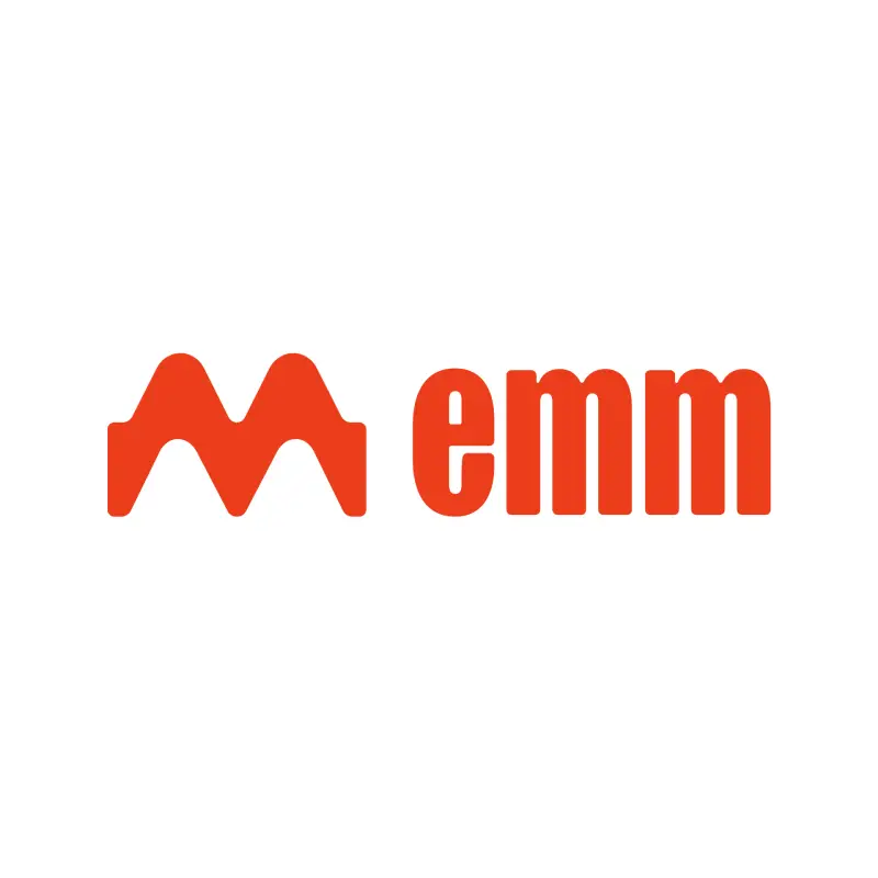 The logo for the company emm