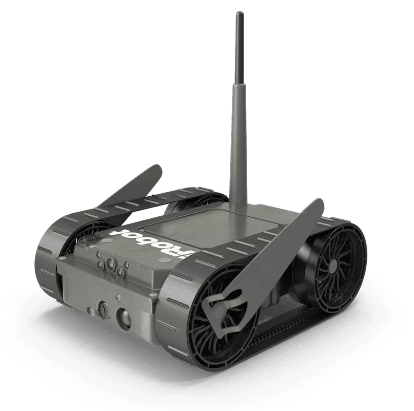 A futuristic vehicle with a propeller on top of it
