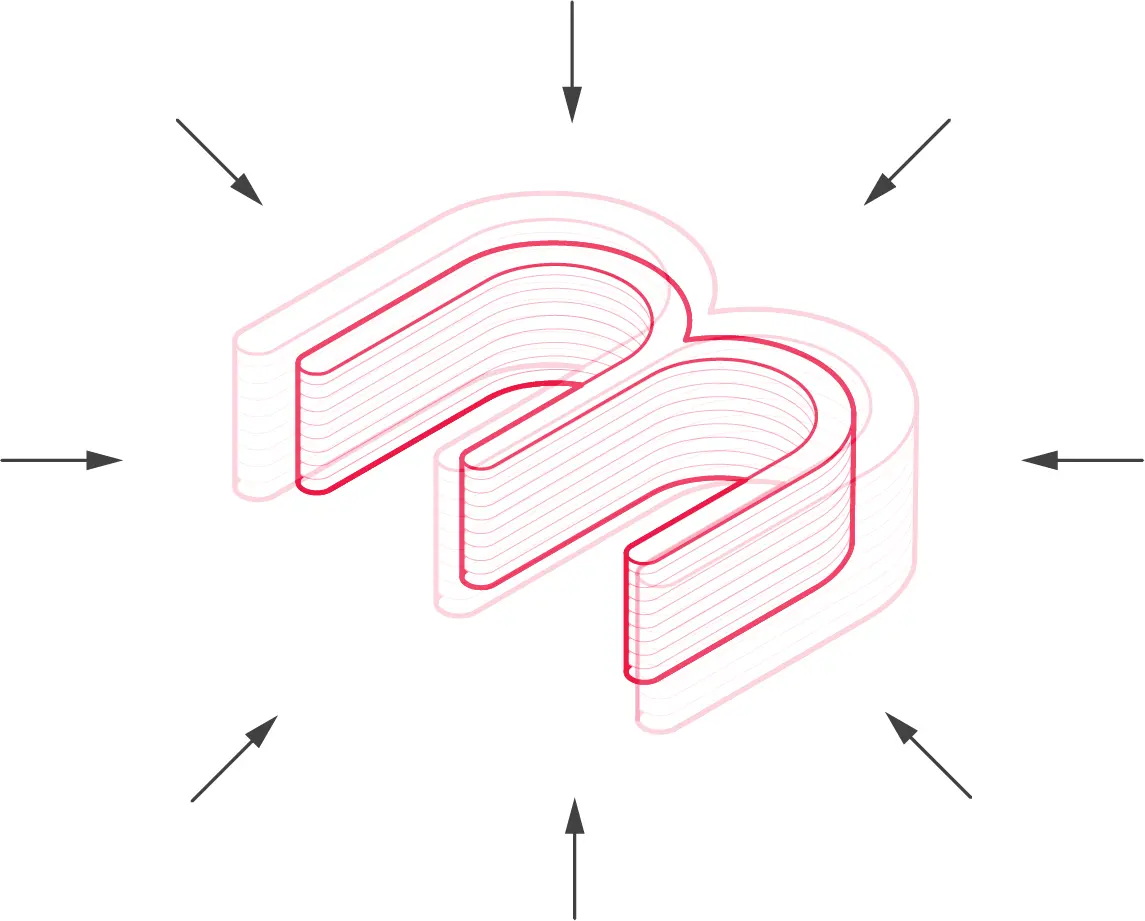 A drawing of two pieces of bread on a white background