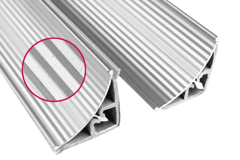 A metal frame with a red circle on it