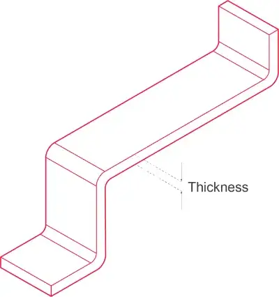 A line drawing of a shelf bracket