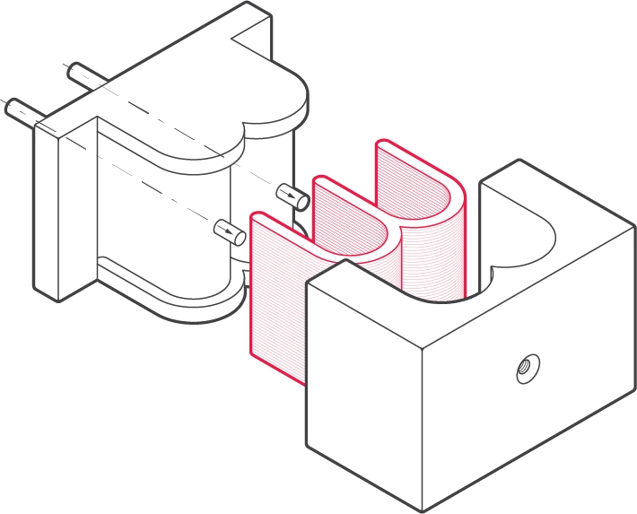 A drawing of a heater and a heater cover