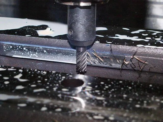 A close-up of a drill.