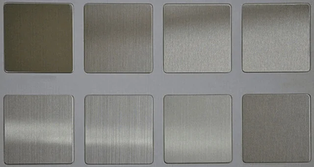 A close-up of a metal squares.