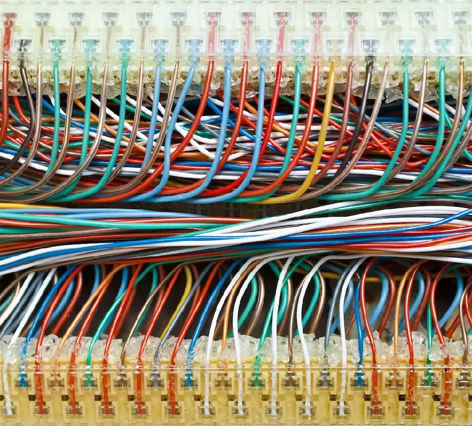 A bunch of wires that are on top of each other