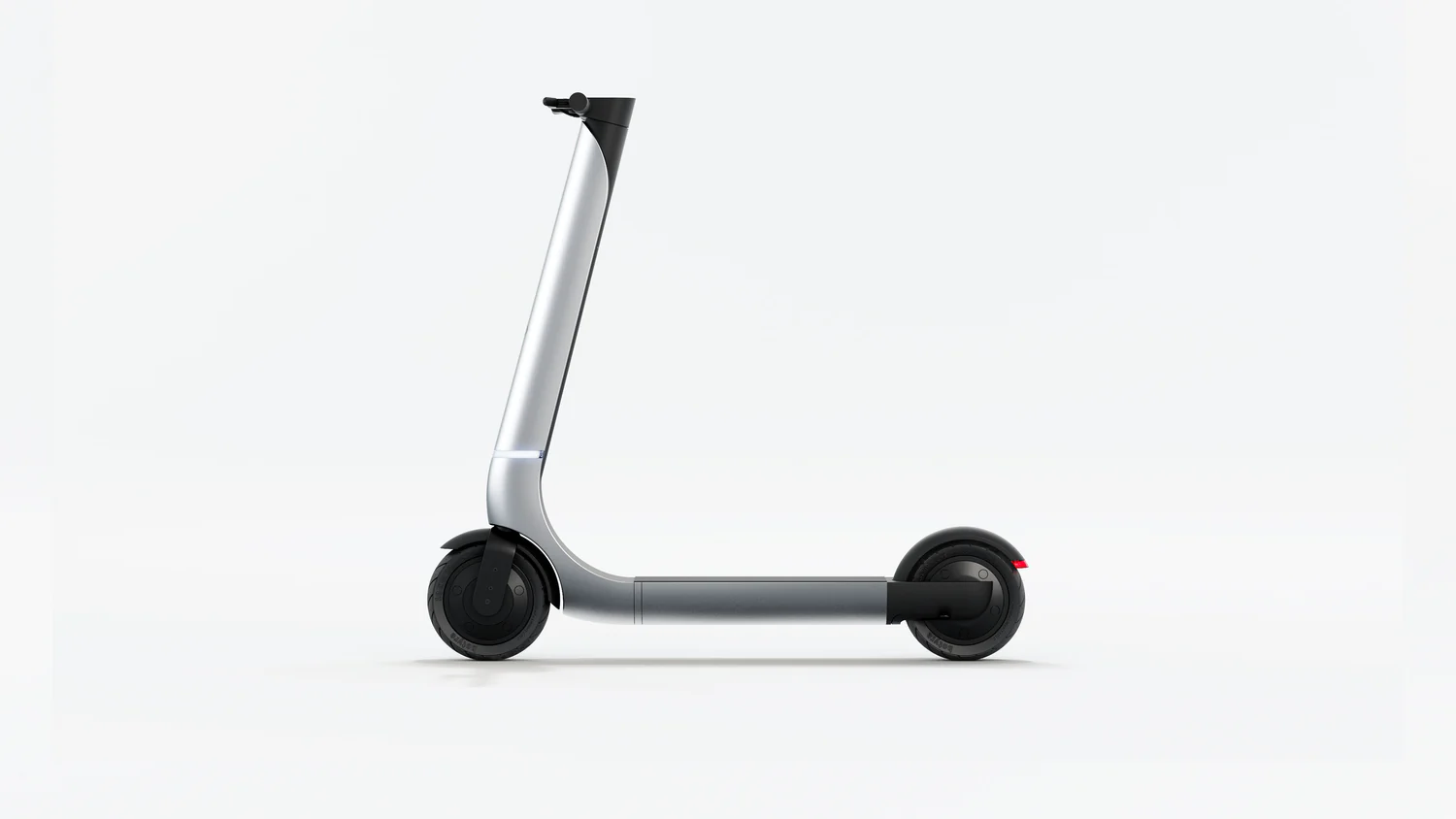 Modern electric scooter with sleek silver and black design